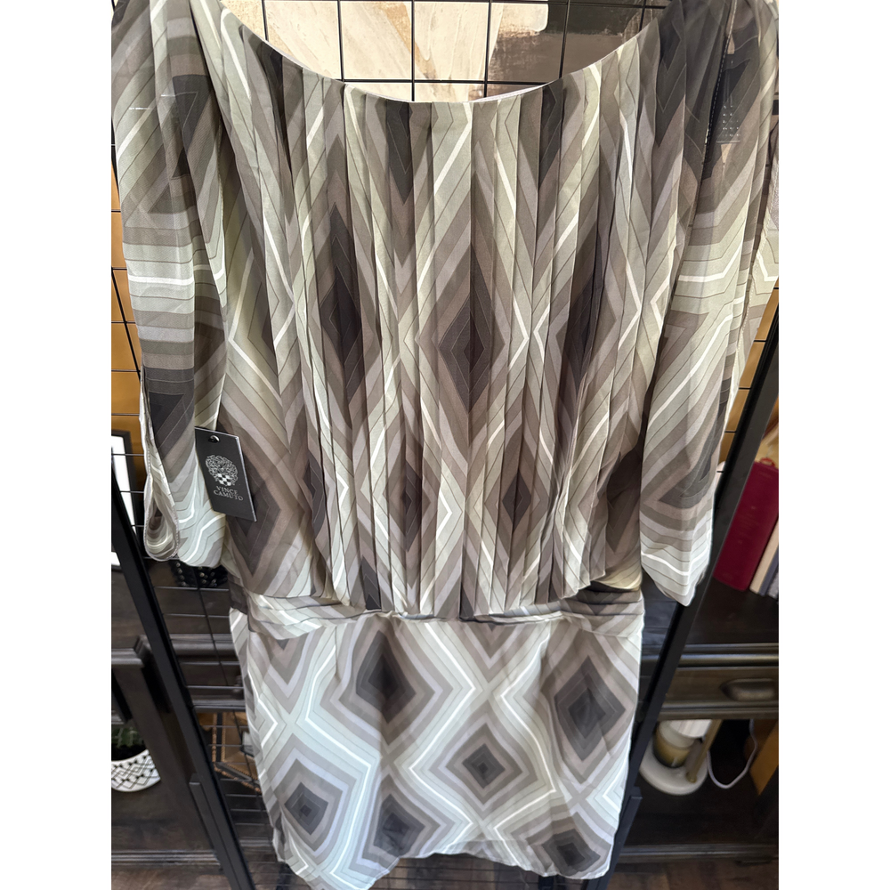 Vince Camuto Gray Prism Geometric Dress Size 12 New With Tags in Green - Picture 6 of 6